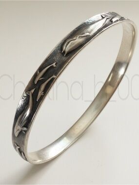 James Avery RARE whale bangle bracelet 30+ years old!